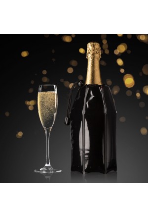 VACUVIN Aktif Şampanya Soğutucu, Siyah