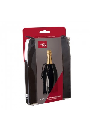 VACUVIN Aktif Şampanya Soğutucu, Siyah