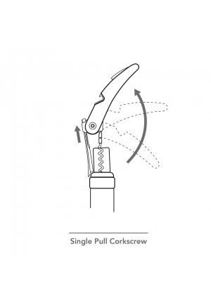 VACUVIN Tek Çekim Tirbuşon Siyah